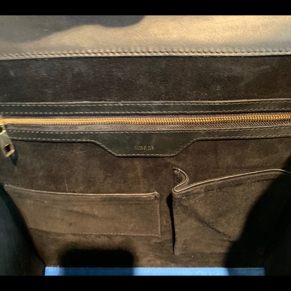 MEZZI “COSIMA” Black Leather Tote - Picture 2 of 8